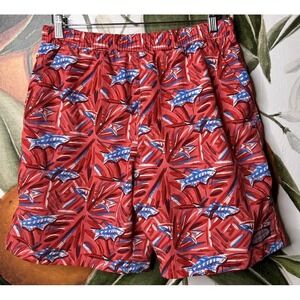 Vineyard Vines Medium Shorts Mens Lined Drawstring Swimwear Board Shorts Fish